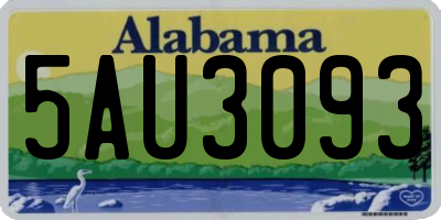 AL license plate 5AU3093