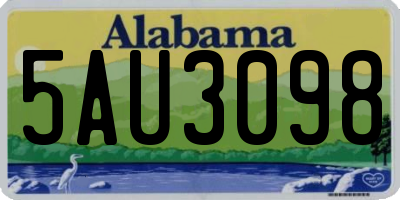 AL license plate 5AU3098
