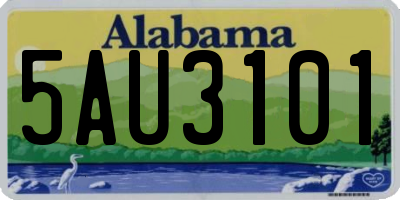 AL license plate 5AU3101