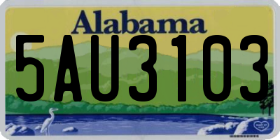 AL license plate 5AU3103