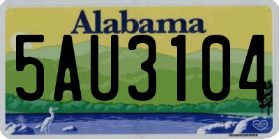 AL license plate 5AU3104