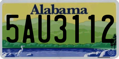 AL license plate 5AU3112