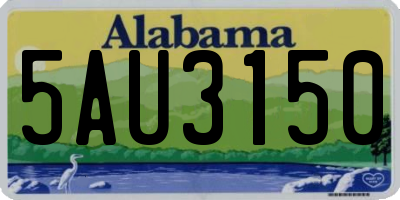AL license plate 5AU3150