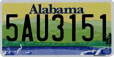 AL license plate 5AU3151