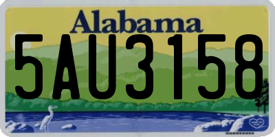 AL license plate 5AU3158