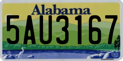 AL license plate 5AU3167