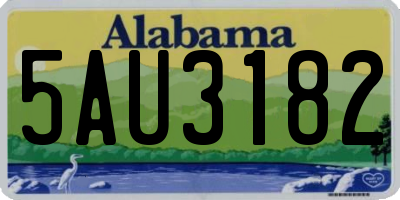 AL license plate 5AU3182