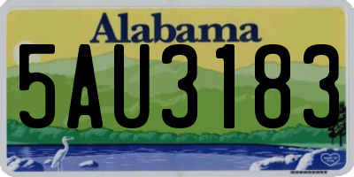 AL license plate 5AU3183