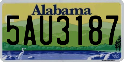 AL license plate 5AU3187
