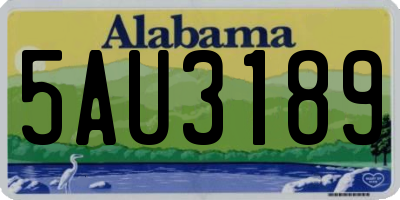 AL license plate 5AU3189