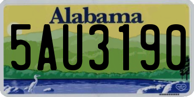AL license plate 5AU3190