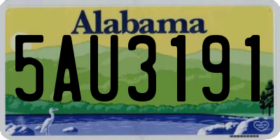 AL license plate 5AU3191