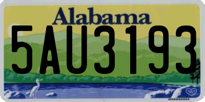 AL license plate 5AU3193