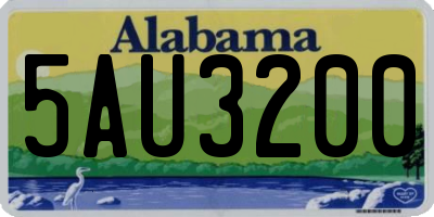 AL license plate 5AU3200