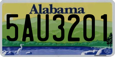 AL license plate 5AU3201