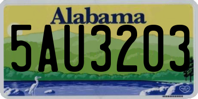 AL license plate 5AU3203
