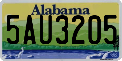 AL license plate 5AU3205