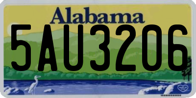 AL license plate 5AU3206