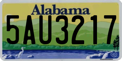 AL license plate 5AU3217