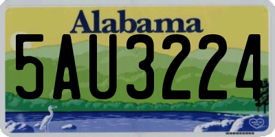 AL license plate 5AU3224
