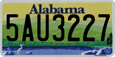 AL license plate 5AU3227