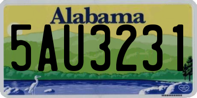 AL license plate 5AU3231