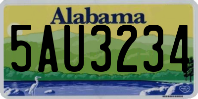 AL license plate 5AU3234