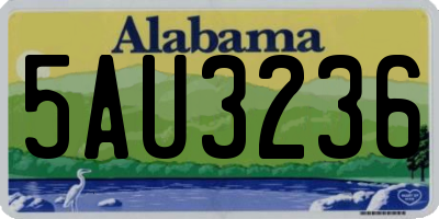AL license plate 5AU3236