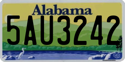 AL license plate 5AU3242