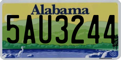 AL license plate 5AU3244