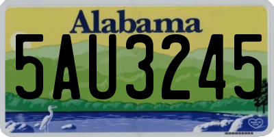 AL license plate 5AU3245