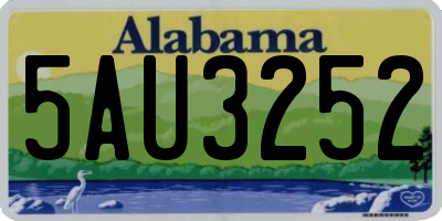 AL license plate 5AU3252