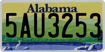 AL license plate 5AU3253