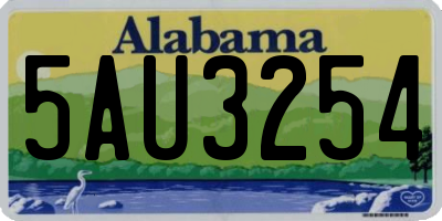 AL license plate 5AU3254