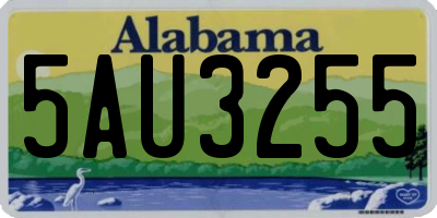 AL license plate 5AU3255
