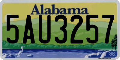 AL license plate 5AU3257