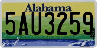 AL license plate 5AU3259
