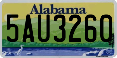 AL license plate 5AU3260