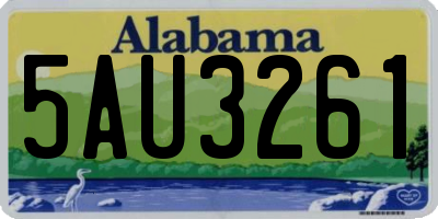 AL license plate 5AU3261