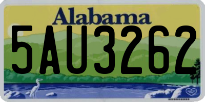 AL license plate 5AU3262