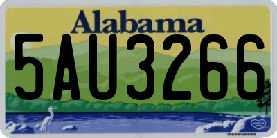 AL license plate 5AU3266