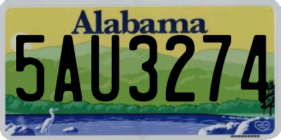 AL license plate 5AU3274