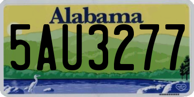 AL license plate 5AU3277
