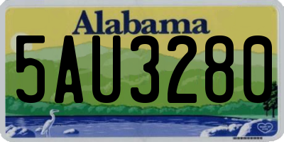 AL license plate 5AU3280