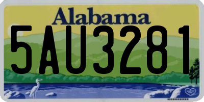 AL license plate 5AU3281