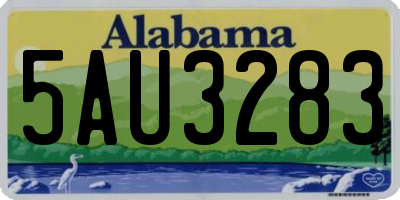 AL license plate 5AU3283