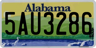 AL license plate 5AU3286
