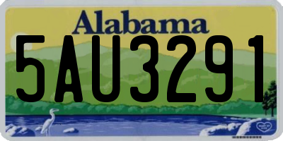 AL license plate 5AU3291