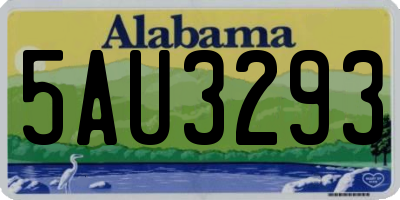 AL license plate 5AU3293