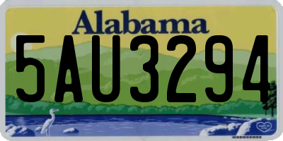 AL license plate 5AU3294